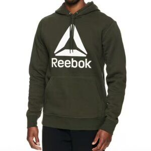 Reebok Men's Logo Fleece Hoodie Sweatshirt in Olive Green - XL
